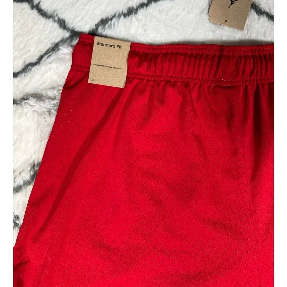 NIKE Air Jordan Dri-FIT Sport Mesh‎ Shorts Red Men's Size L *NEW* FN5816-687